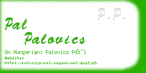 pal palovics business card